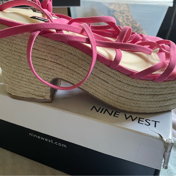 BNWB Nine West “Riplee”  pink sandals size 7.5 - Picture 5 of 10